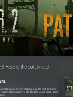 《潜行者2》首个更新1.0.1上线 修复超650+错误BUG