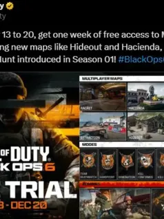 动视宣布将于12月13日提供《使命召唤：黑色行动6》一周免费试玩
