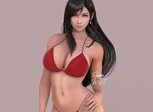 《最终幻想7》蒂法新3D美图 新服装展示性感 宅男福利20241205101049410.webpGM44游戏资源网