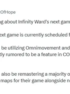 爆料：《使命召唤2026》包含“全向移动”和“跑墙”功能
