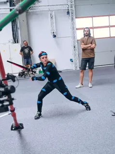 《巫师4》真人动捕花絮图 希里与怪物战斗场景