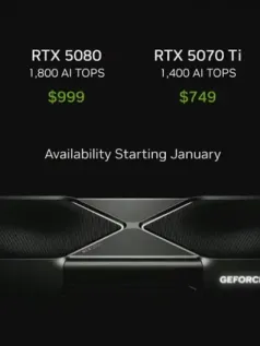 RTX50系显卡正式发布 5090售价1999美元1月底上市