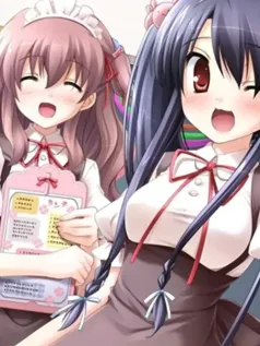 女服务员 快乐的动漫女孩 动漫手机壁纸