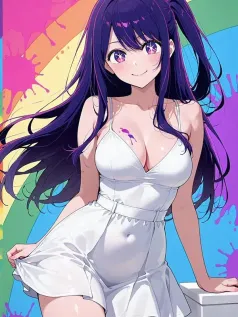 美少女 吊带裙 长发 可爱 卡通 动漫手机壁纸