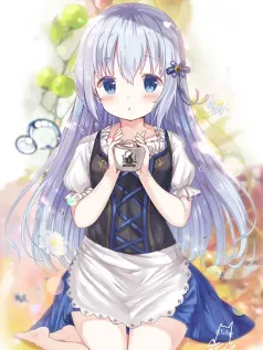 可爱 卡通 萝莉 长发 短裙 蓝色 眼睛 动漫手机壁纸