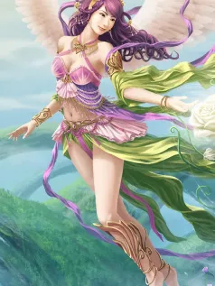 天堂2 精灵族天使 奇幻羽翼 华丽服饰 高清动漫壁纸