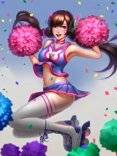 甜辣暴击 拉拉队少女手机壁纸 粉色应援 元气舞姿