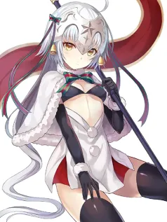 圣诞战姬破次元 FGO阿蒂拉手机壁纸 银发金瞳超可爱