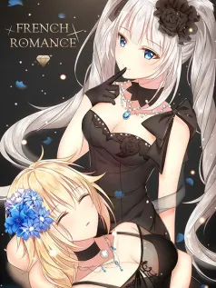 法式夜宴双姝 黑缎礼裙×蓝眸星辉 一键锁屏的优雅手机壁纸