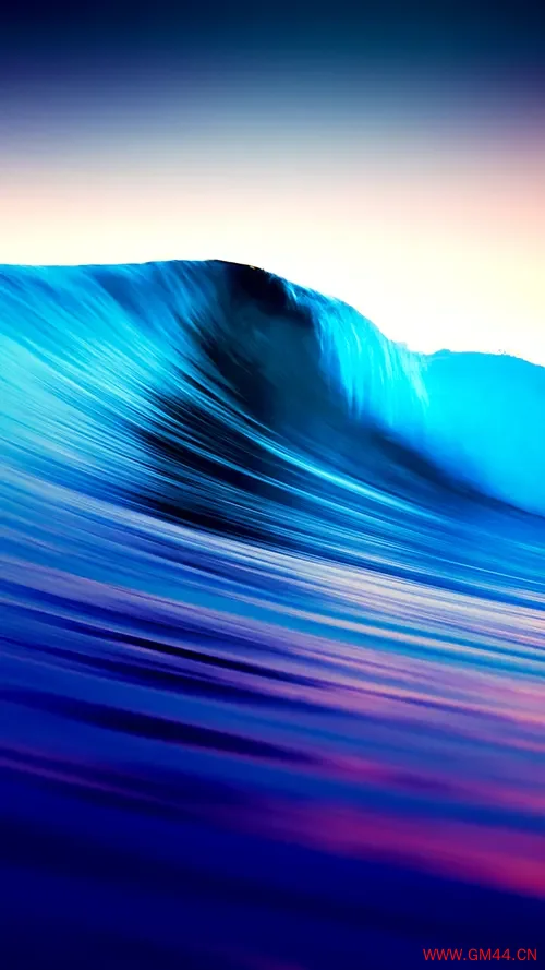 蓝色海浪 自然之美与科技之韵的完美融合 高清手机壁纸