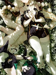 崩坏3琪亚娜与温 百合花丛中的圣女与风 高清手机壁纸