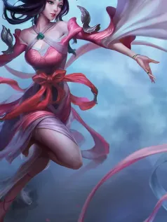 仙侠风狐灵舞姬 飘逸红裳下的灵动魅影 国风幻想唯美手机壁纸