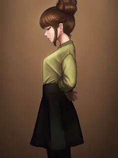 暖棕时光里的静默诗行 侧颜少女文艺风手机壁纸