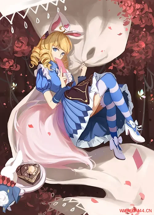 绯梦奇境的甜谧时光 兔耳少女绮幻下午茶手机壁纸