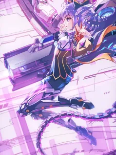 紫焰机甲的兽耳宣言 未来战姬与机甲军团酷飒手机壁纸