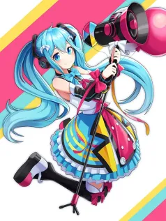 Miku·音浪甜心 双马尾少女的舞台跃动手机壁纸