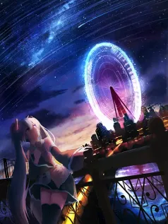 星夜摩天轮 长发少女与流光都市的夜语手机壁纸