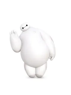 白色拥抱的治愈密码 大白挥手时的柔软心动手机壁纸