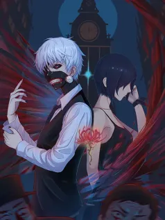 暗夜彼岸花 面具下的欲望协奏曲 血色触手缠绕的双人手机壁纸