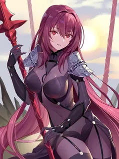 暮色锋芒 粉发女战士的独白 紫甲红枪手机壁纸